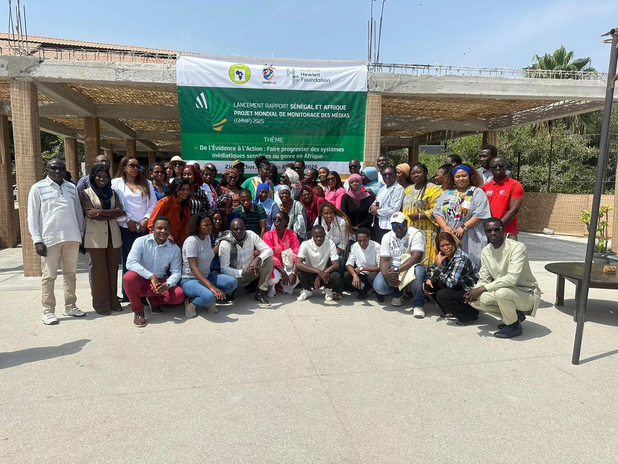 Des journalistes du Togo, du Burkina Faso, de Madagascar et du Sénégal ont participé au lancement du rapport GMMP les 22 et 23 avril 2026 à Ziguinchor