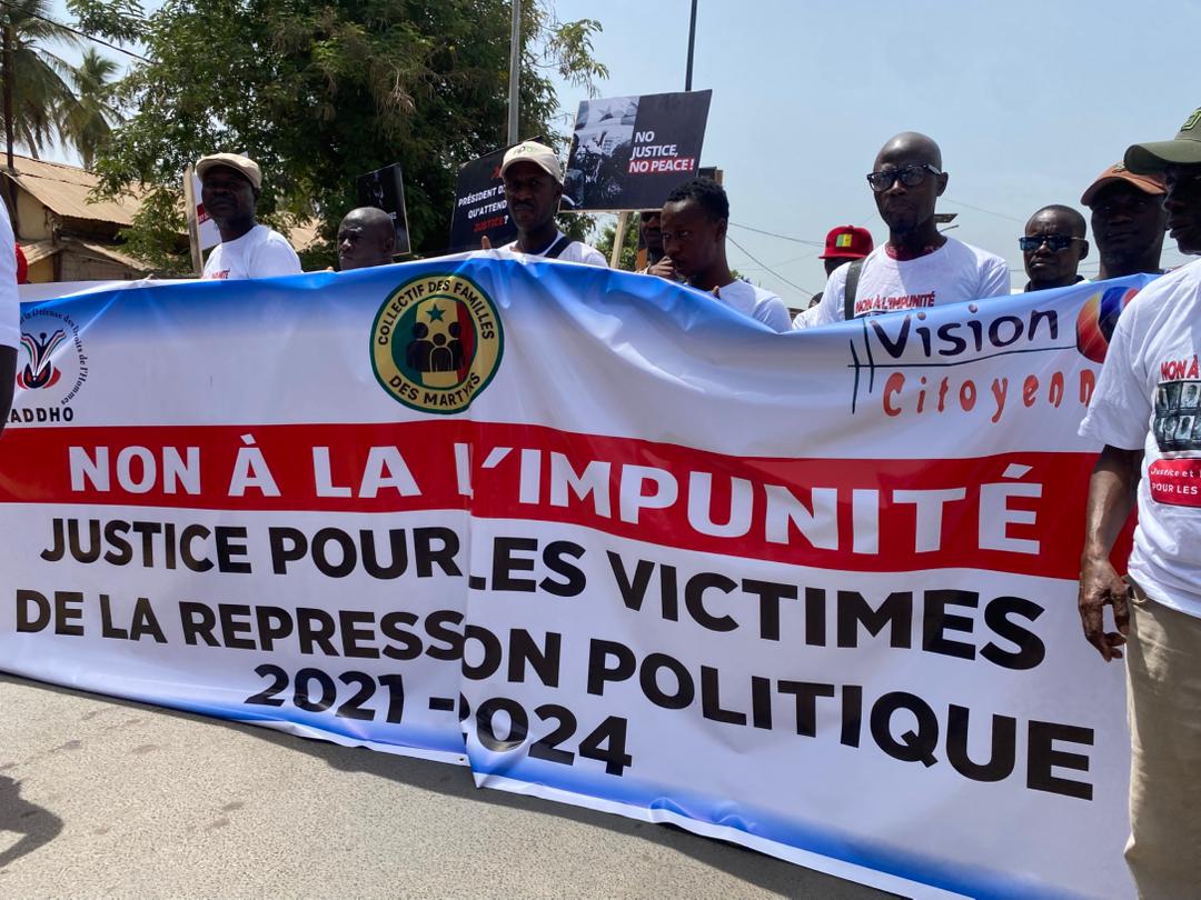les victimes des manifestations 2021-2024 ont marché à Ziguinchor pour réclamer justice le 11 avril 2026